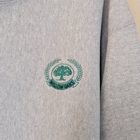 Vtg 90s Champion Reverse Weave Sweatshirt Willow Oak Country Club XL Golf Preppy - Picture 2 of 6